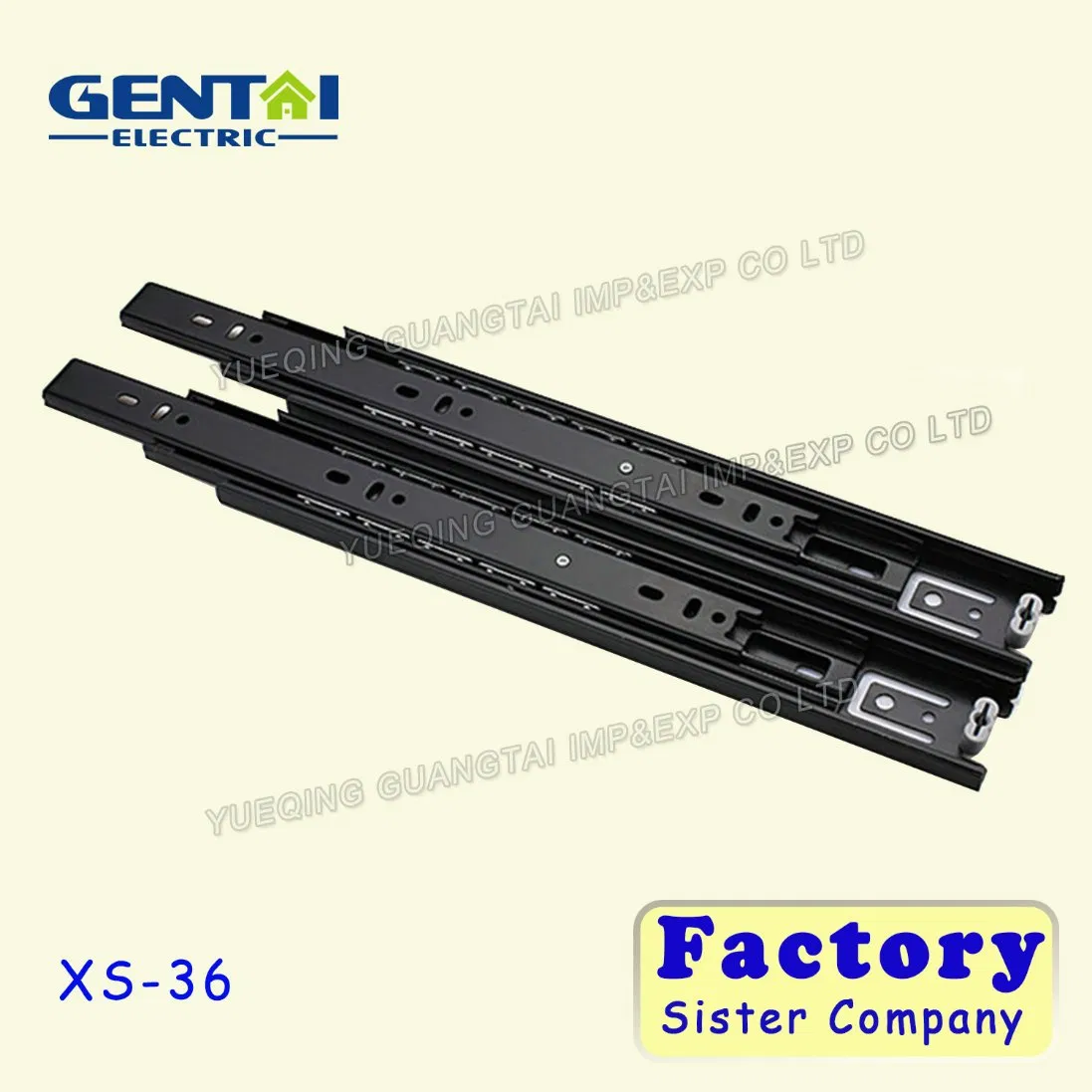 3-Fold Telescopic Rebound Ball Bearing Drawer Slides