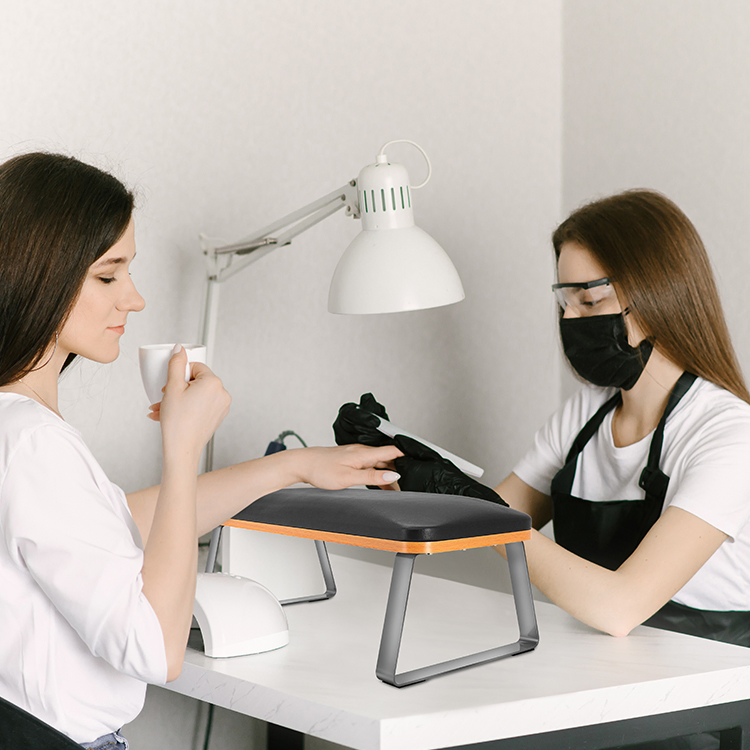 Soft Leather Nail Arm Rest Hand Pillow for Manicure Salon Home Use