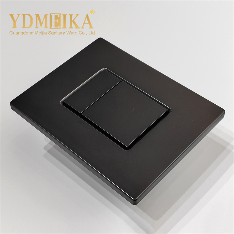 Concealed Toilet Water Tank Wall Mounted Toilet Double Black Flush Button Flush ABS Panel
