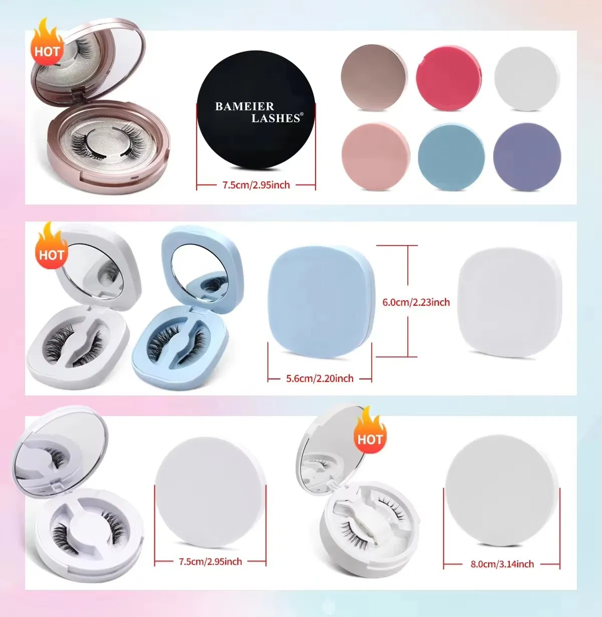 3D Natural Quantum Magnetic False Eyelash USA Applicator False Magnetic Fiber Lashes