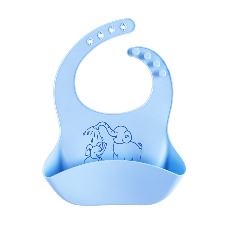 Cute Animal Print Pocket Bibs for Mess-Free Feeding