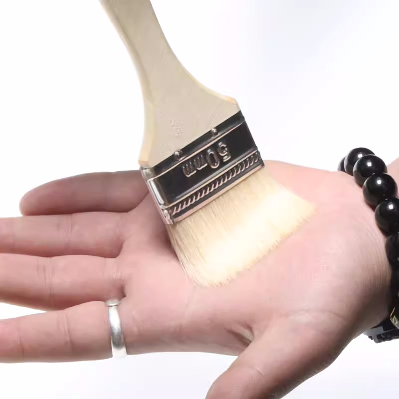 Кисть малярная деревянная 3 и 4 дюйма для стен и дерева