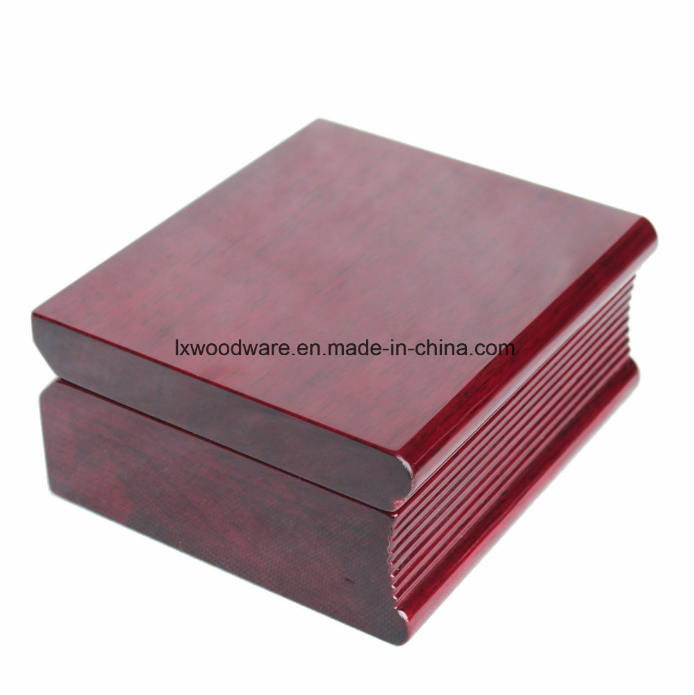 Rosewood High Gloss Finish Wooden Craft Book Clock Desk Unique Table Gift Clock