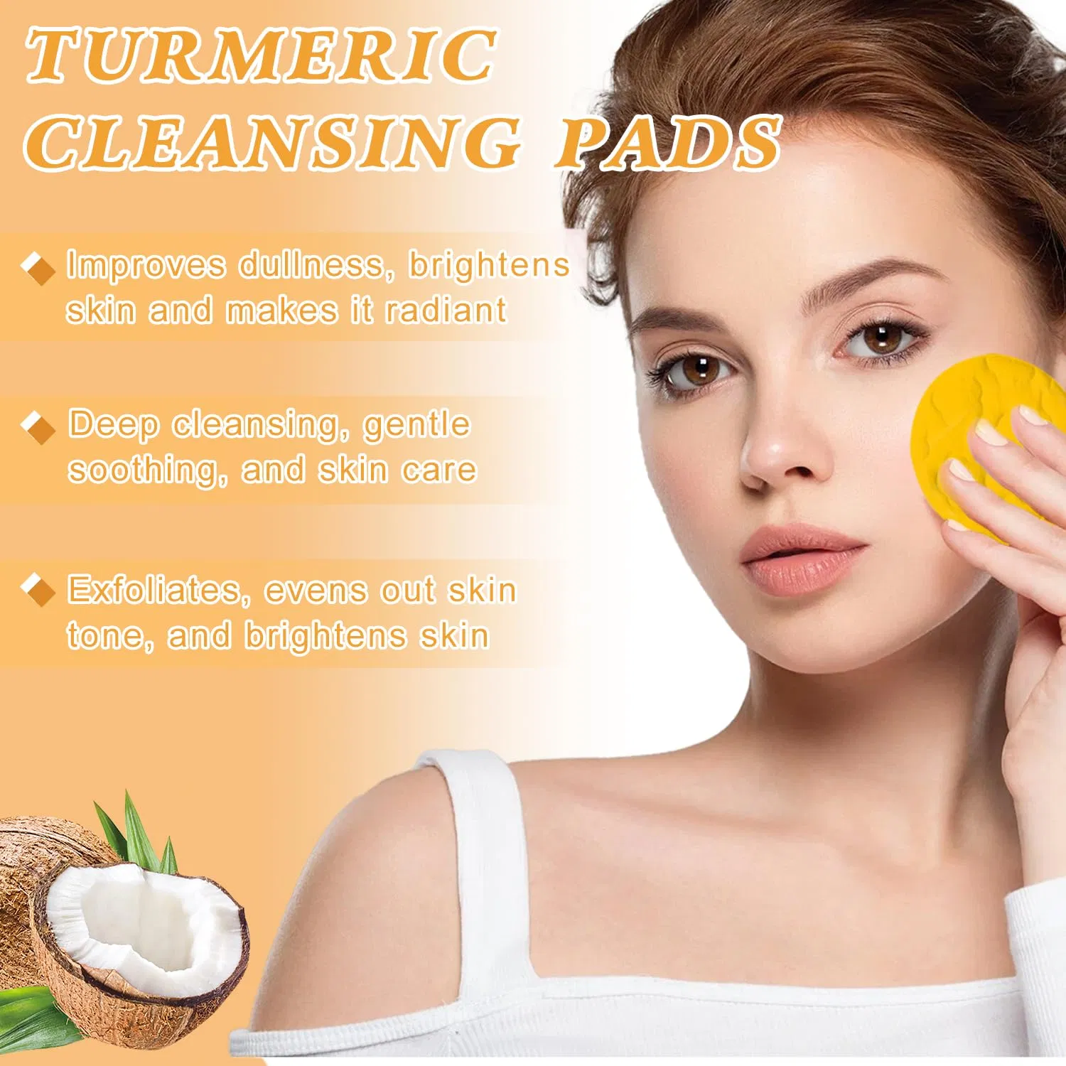Beauty Cosmetics Turmeric Whitening Soap Mousse Turmeric Skin Care Set