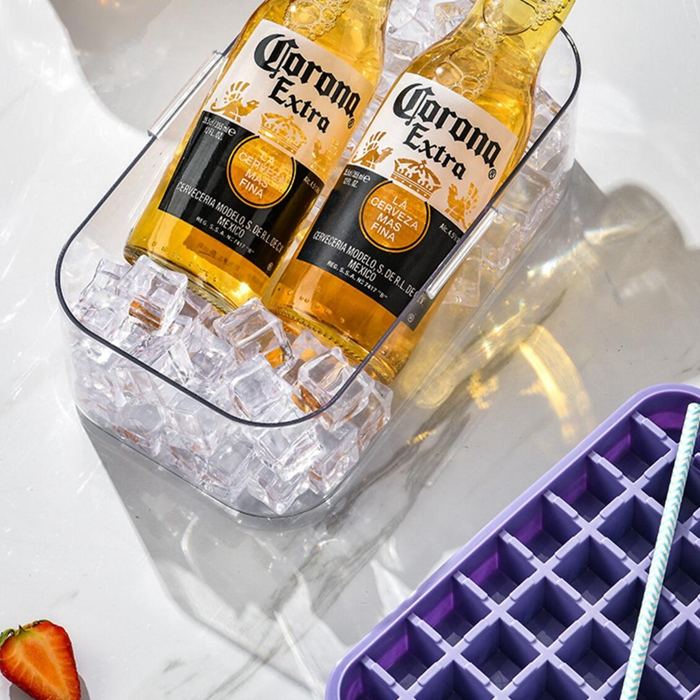 Easy Release Ice Maker Stackable Plastic Ice Cube Tray