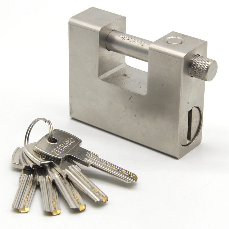 New Design Easy to Operation Heavy Duty Steel Rectangular Padlock with Key