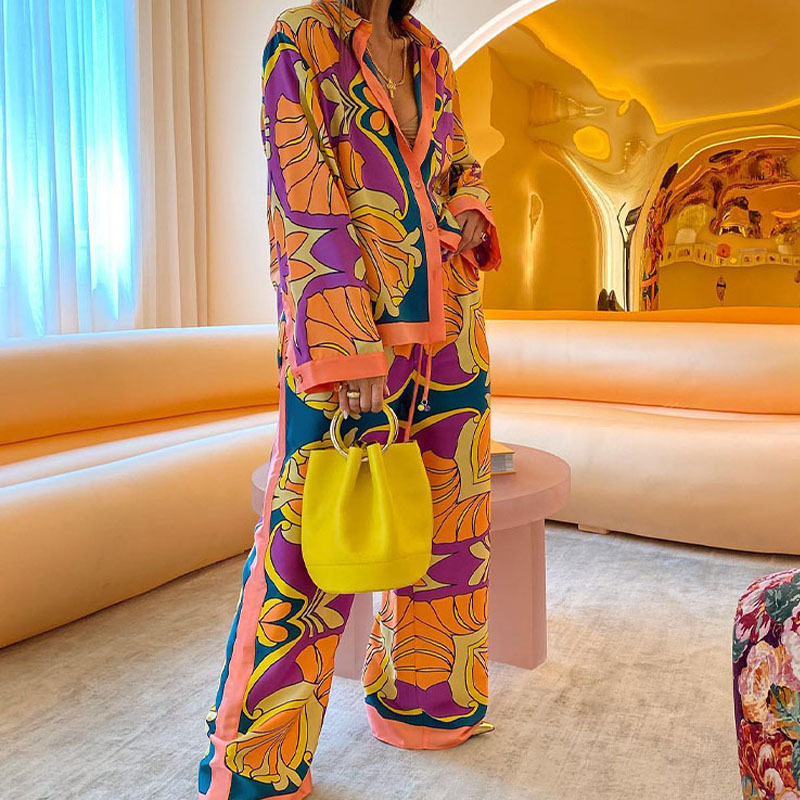 Комплект женский рубашка и брюки повседневный