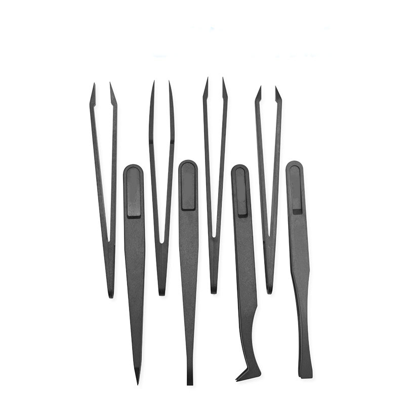 Black Precision Tweezers Diverse Tips Makeup Application Makeup Tool