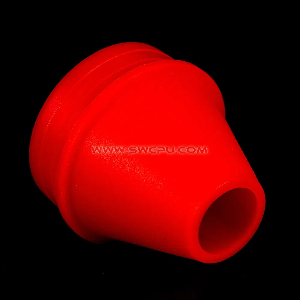 Custom-Made Colorful Molded Silicon Bushing, Hard Plastic Flanged Bushing with Hole