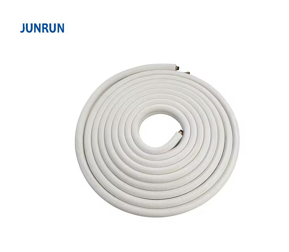1/4"X1/2" 16FT Copper Ductless Mini Split Line Manifold Gauge Compressor HVAC Spare Parts Tools Flaring Tool Clamp Meter AC Connection Set Insulated Kit