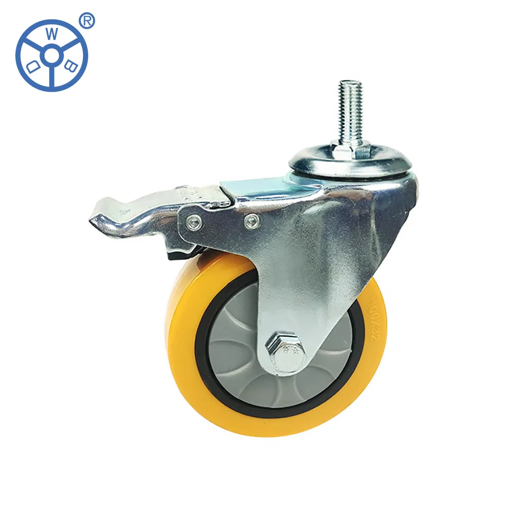 Industrial PU Caster Wheel Roller 4 Inch