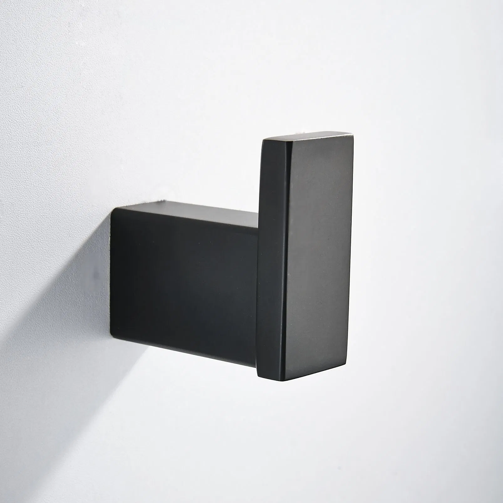 4 Pieces Square Matte Black Wall Mounted Bathroom Accessories Set
