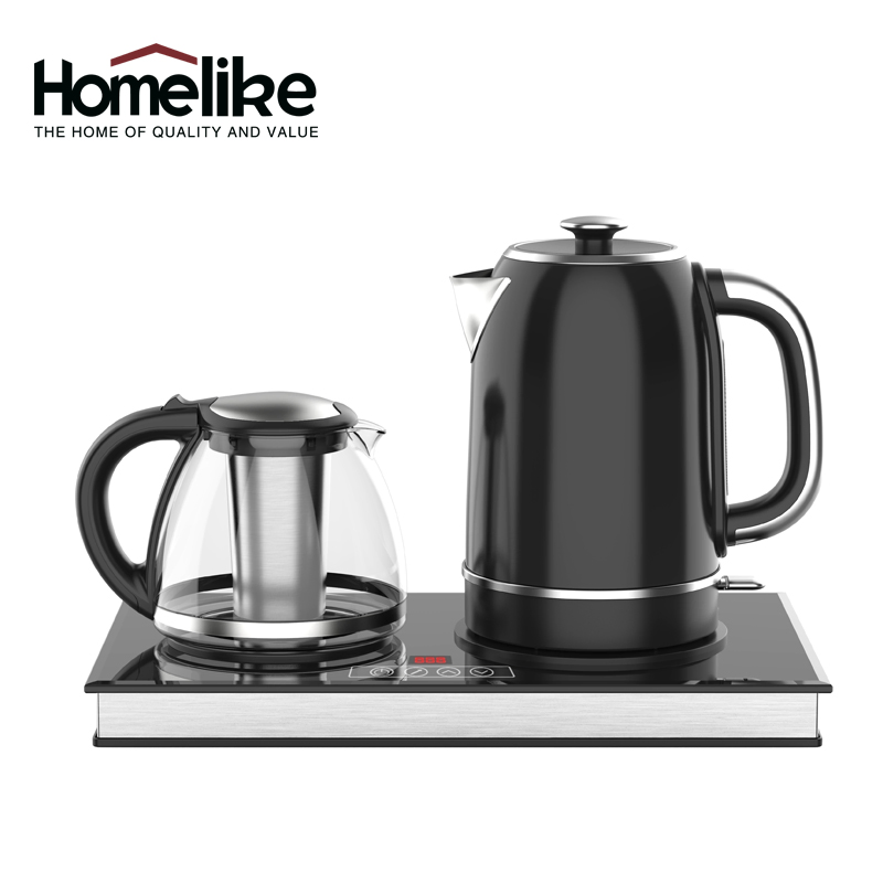 Stainless Steel Tea Kettle Digital Temperature Control Tea Set with Pot and Tray Turkish Coffee Maker Electric Samovar