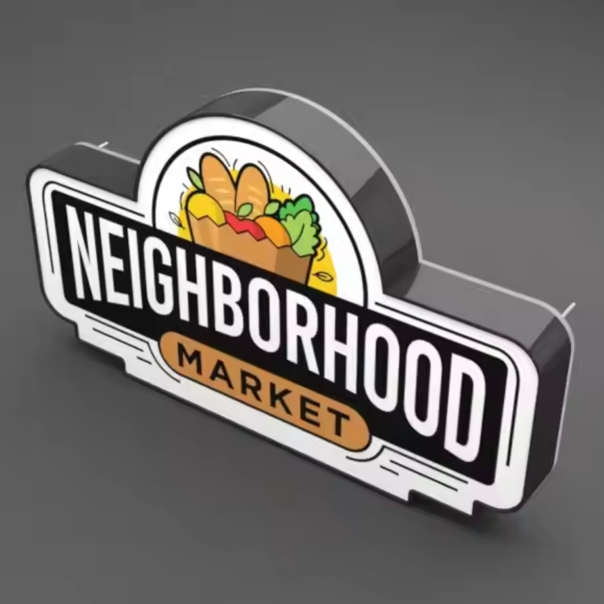 Outdoor LED Backlit Letter Signage Advertise Light Box Sign Board Display