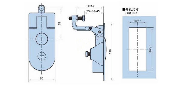 Rcl-061 Compression Adjustable Zinc Alloy Latch Electric Cabinet Lock