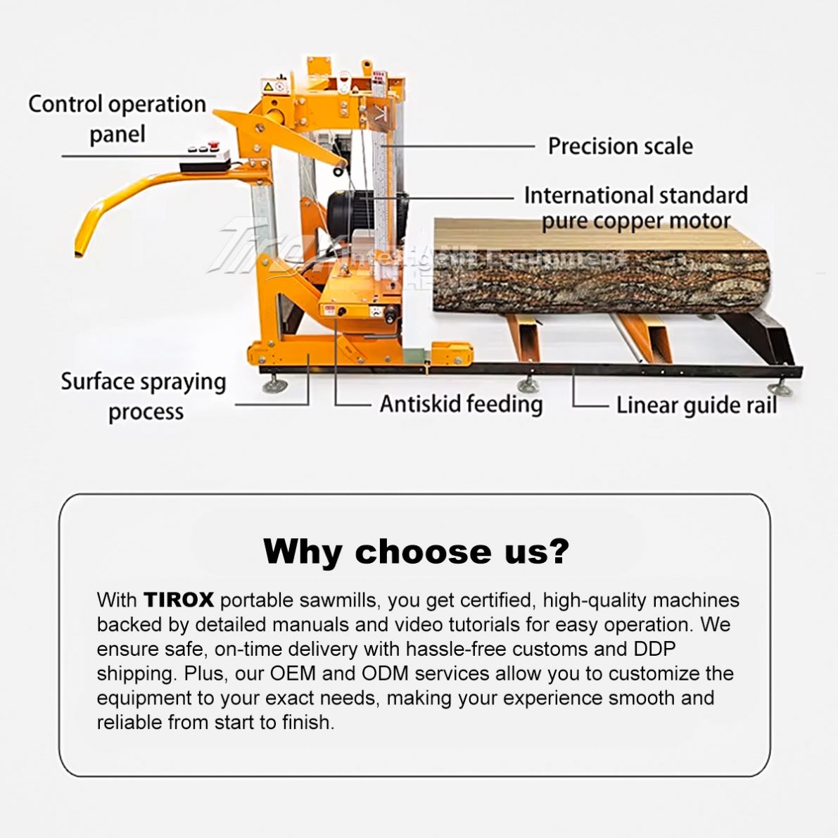 Ленточнопильный станок по дереву горизонтальный для распиловки