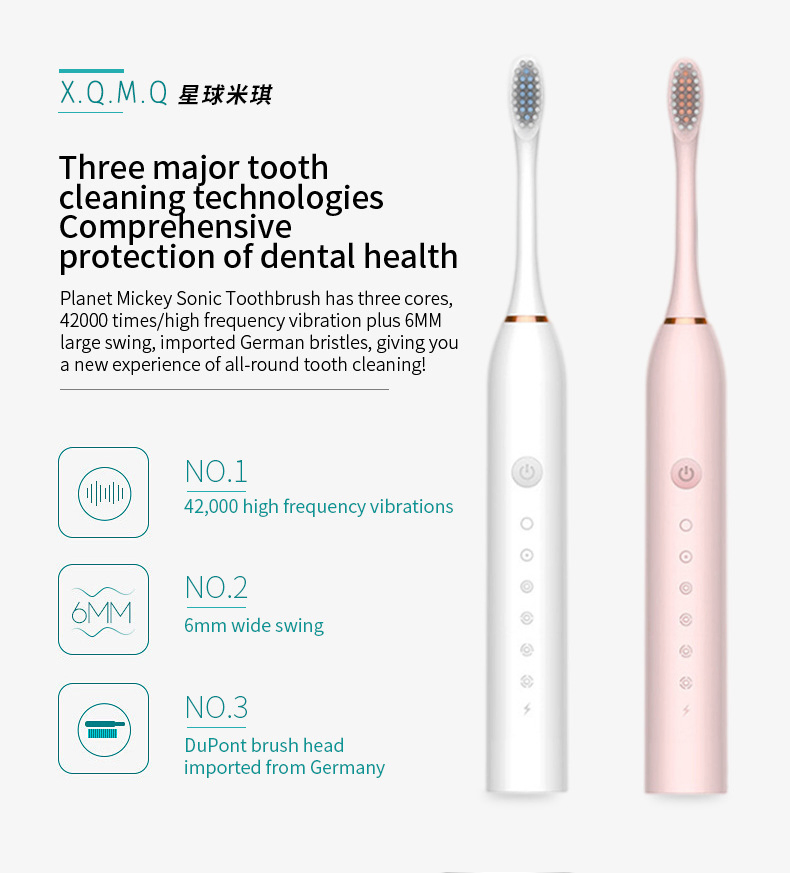 OEM Best at Home The Oral Care Custom Automatic Waterproof Electric Toothbrush