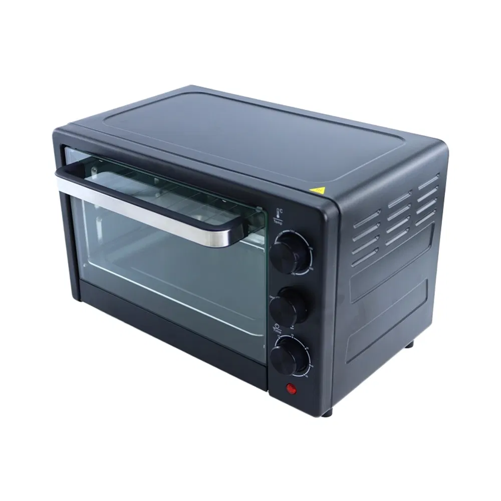 28L Stainless Steel Electric Countertop Oven with Visual Glass Door Multifunctional for Households