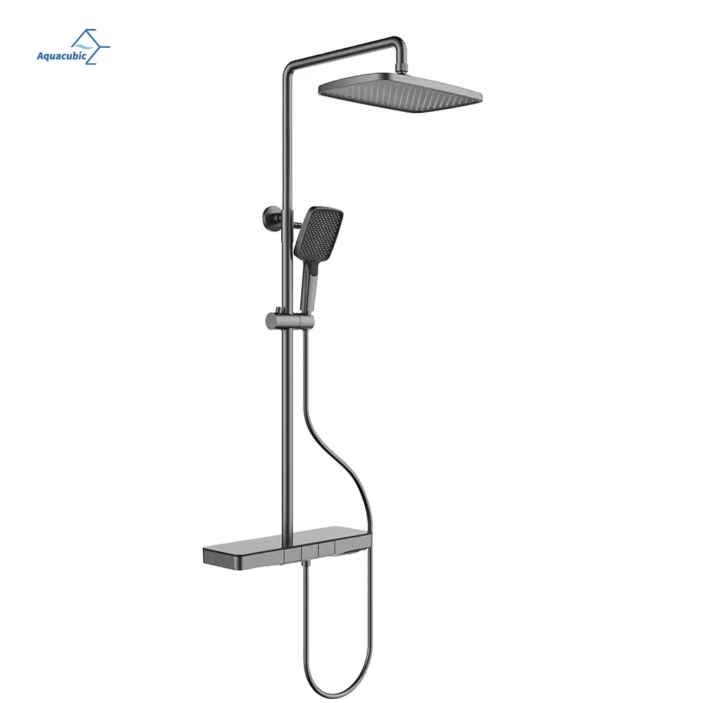 Industrial-Strength Rainfall Shower System with Patented Push-Button Control and Hydro-Massage Jets