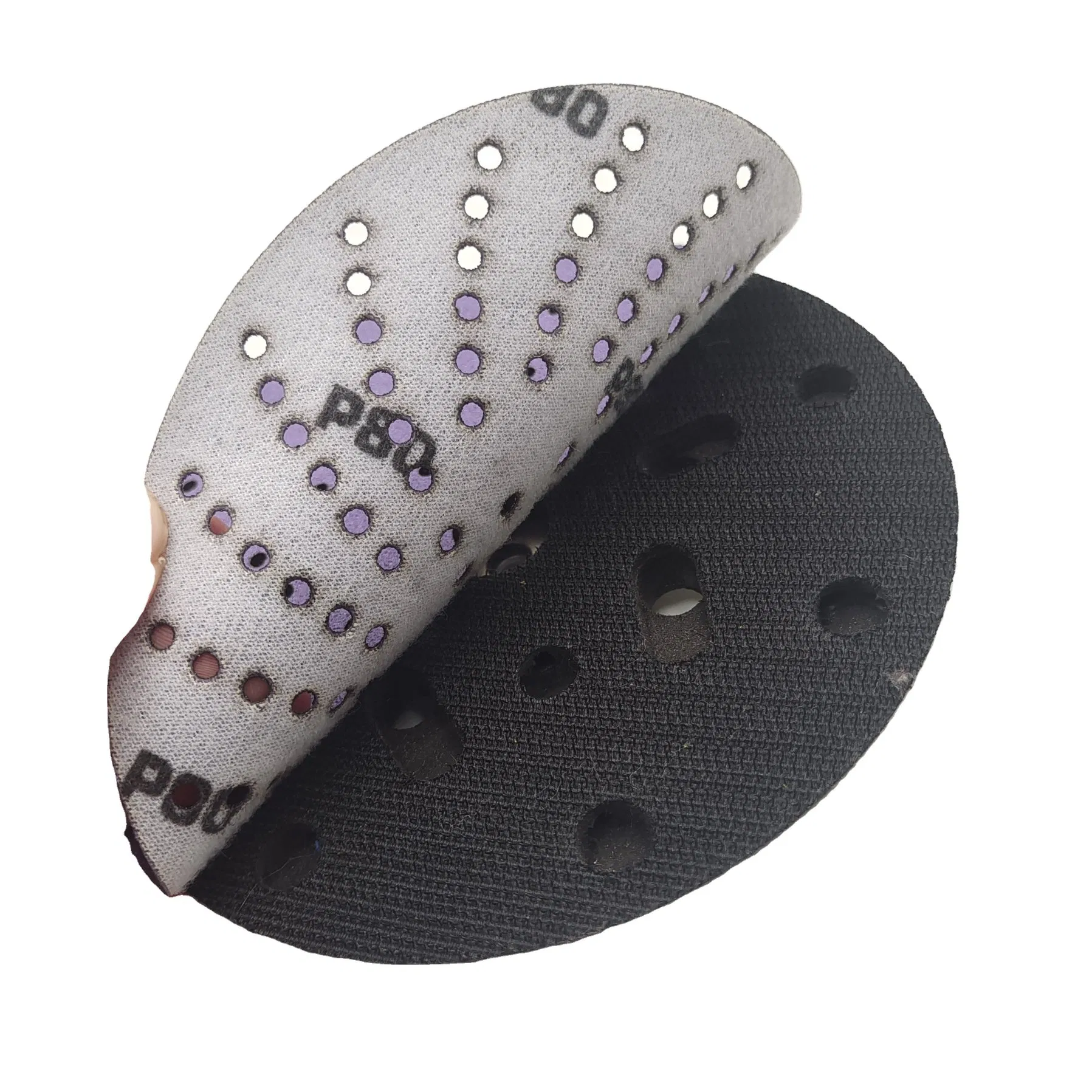 150mm Multi Holes Purple Hook Loop Sanding Disc Similar as 737u Quality