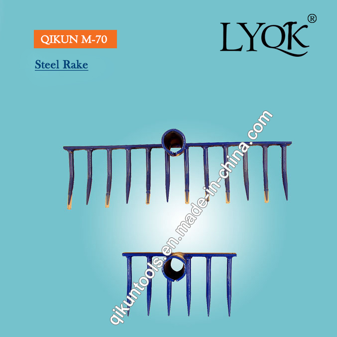 M-68 Garden Rake with Manual Drop Forged Steel and Sharpened End