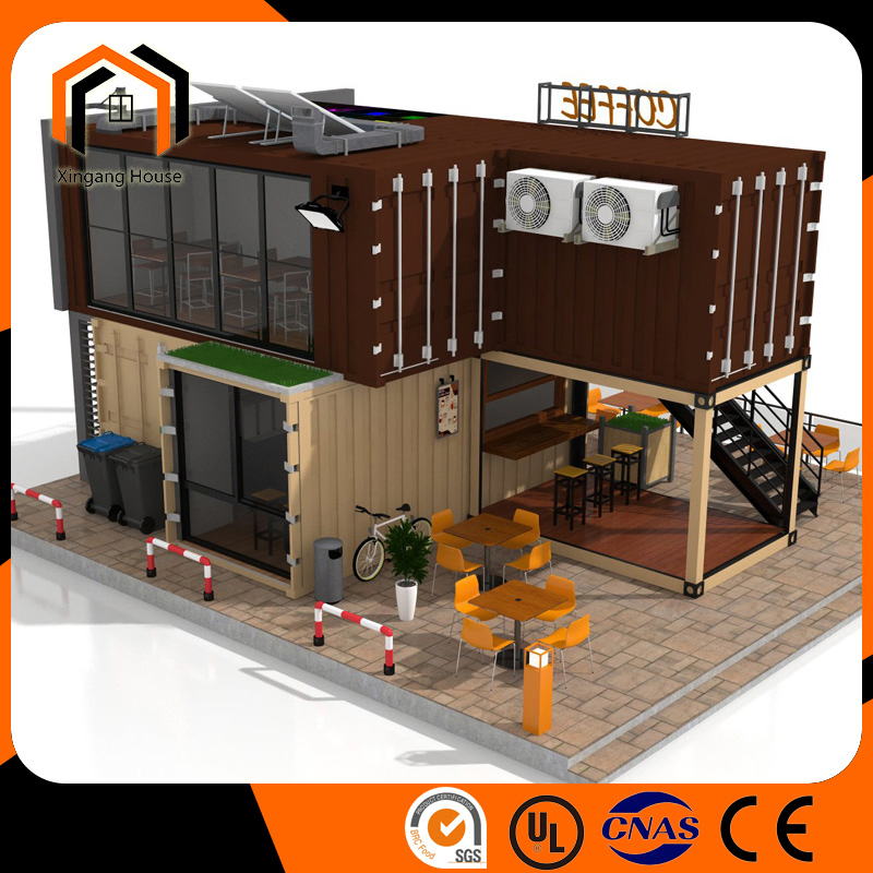 40FT Special Shiping Container Bar Customized Equipment Shipping Bubble Tea Container Glass Door Container Bar Cafe Shop