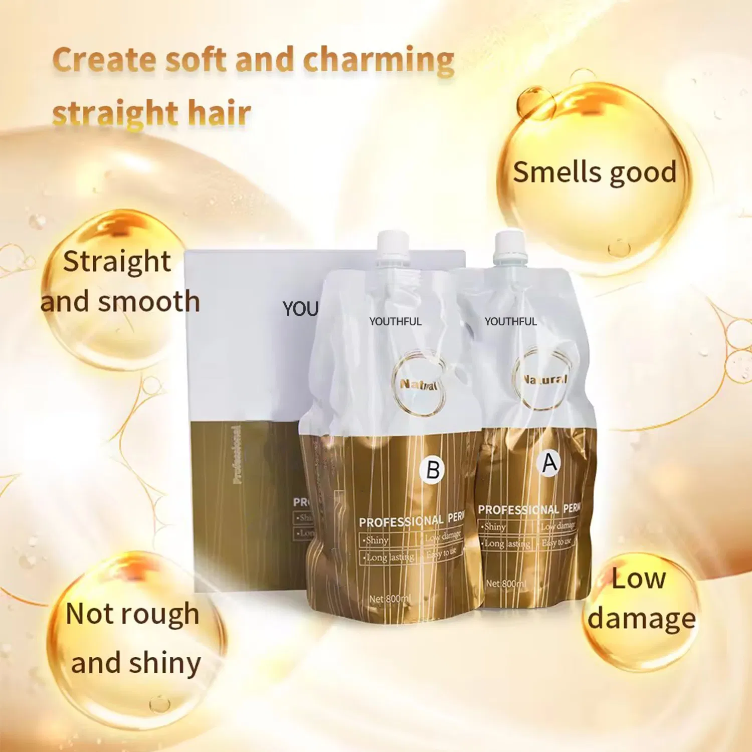 Professional Keratin Permanent Rebonding Hair Straightening Cream