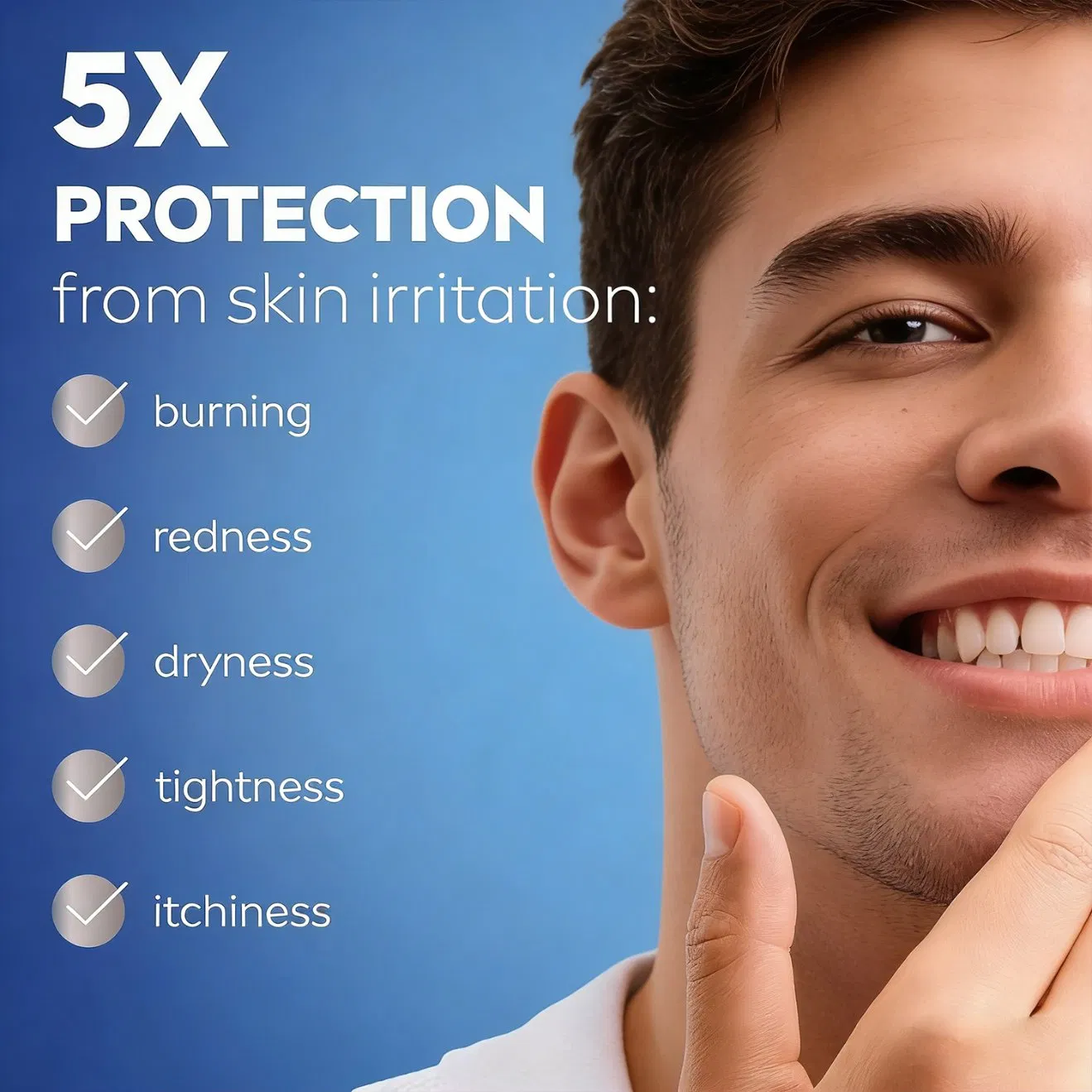 Mild Repairing Men Aftershave Balm Calming Hydrating Nourishing Cream