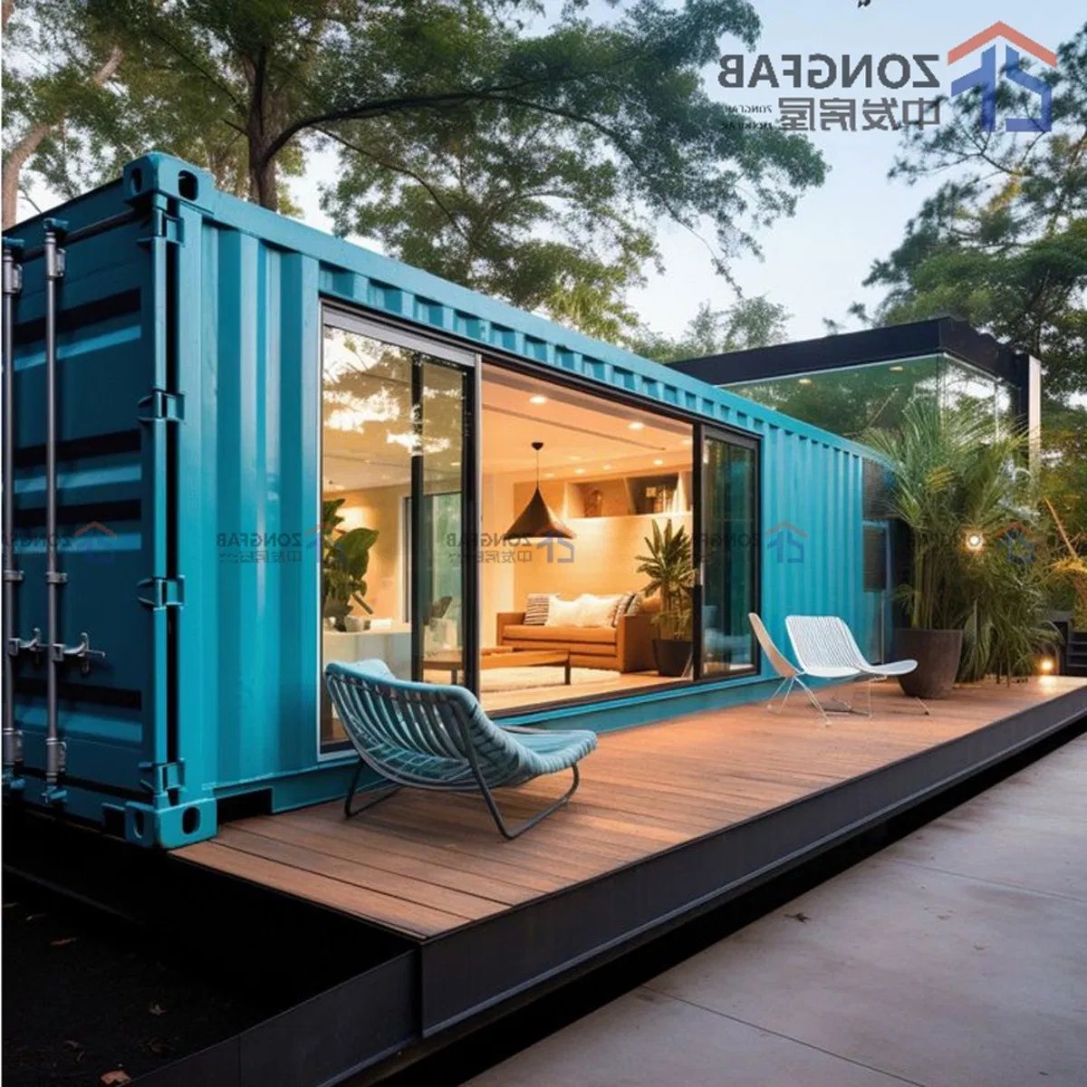 Modern Design Luxury Decoration Commercial Business Converted Transform Renovation Shipping Container House