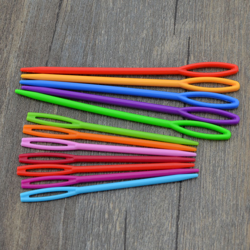 DIY Hand Sewing Knitting Sweater Woolen Yarn Plastic Needles for Children