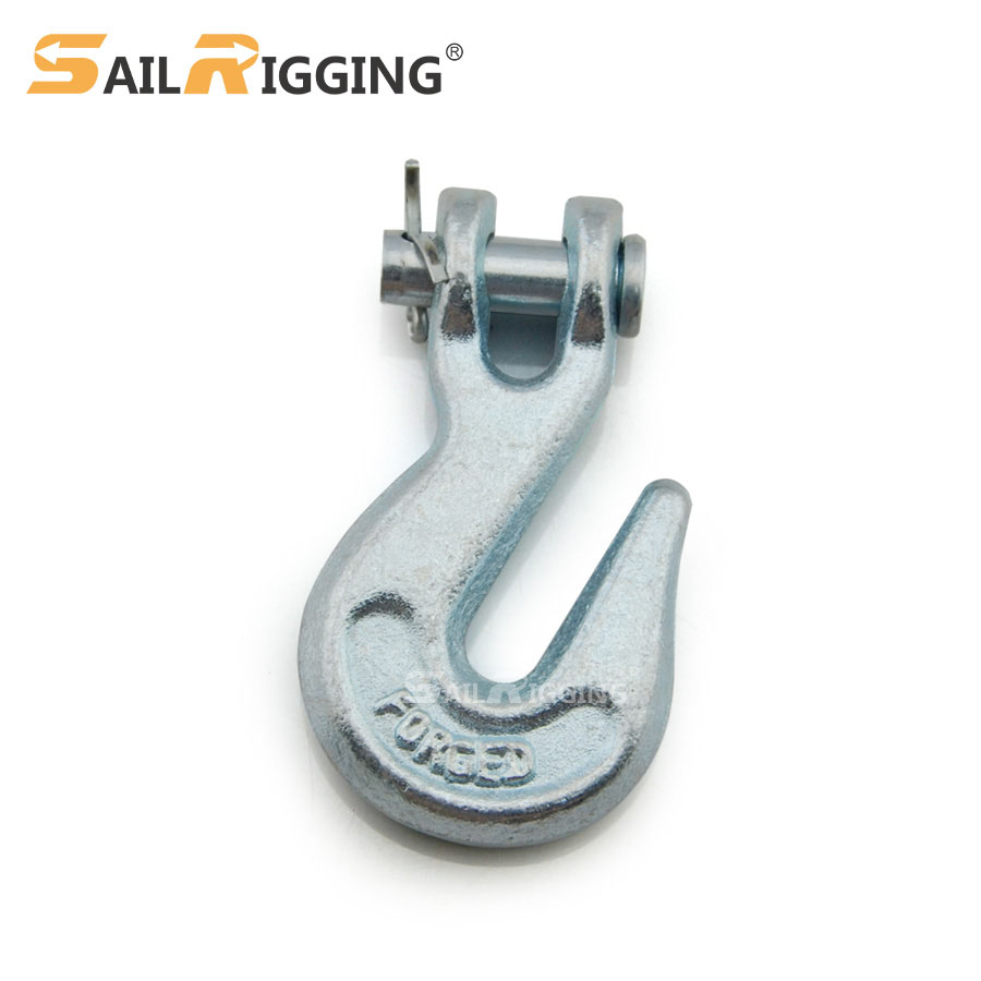 Lifting Hooks Galvanized G43 Grab Hook Forged Carbon Steel Chain Hook 3/8in