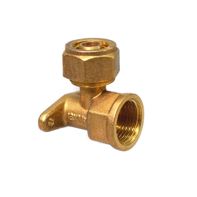 Brass Compression Fittings Water Pipe Fittings Wall Plated Elbow
