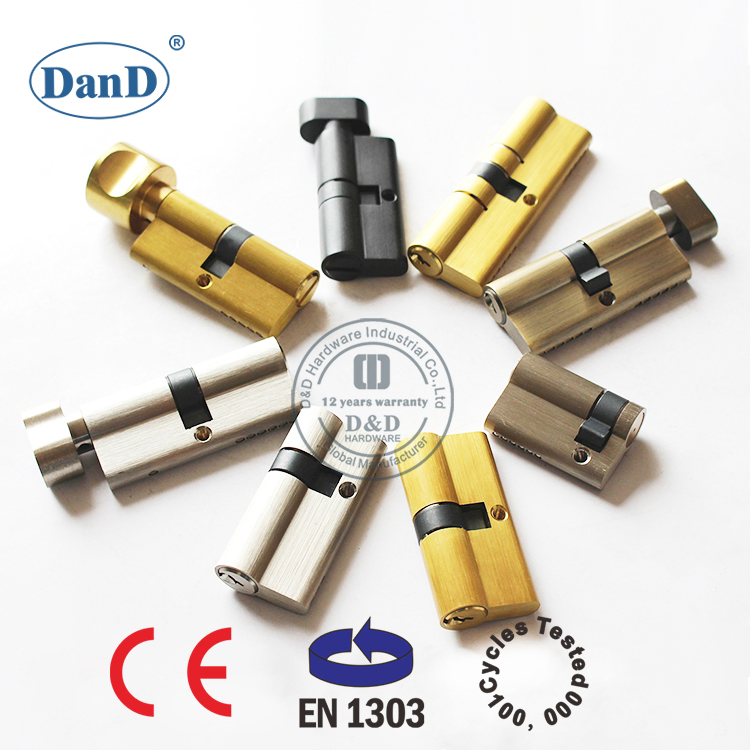 Double Open Aceesories Protector Euro Door Sollid Brass Lock Cylinder
