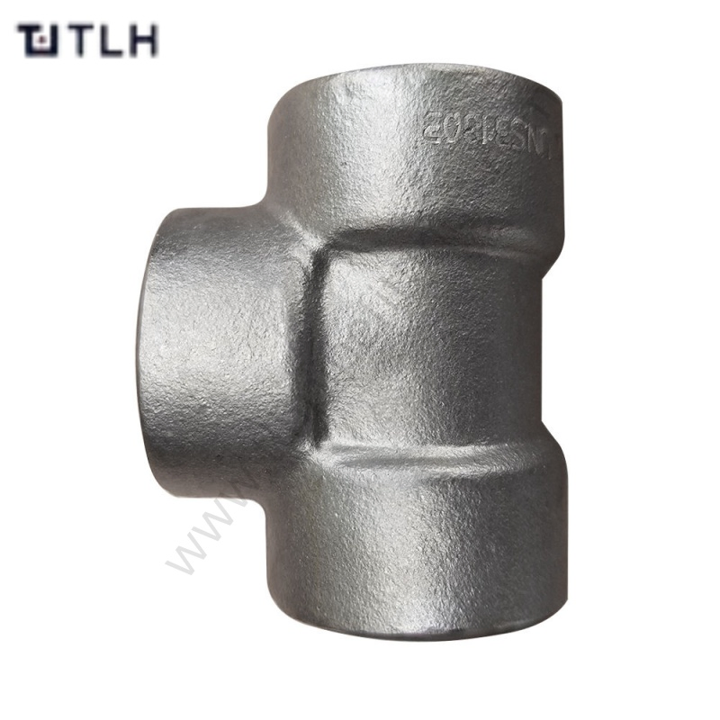 Class 3000 NPT Threaded Pipe Tee ASTM A182 F91 ASME B16.11