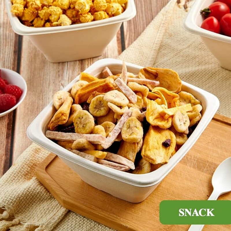 Brighthomey 42 Oz of Square Bulk Paper Bowls