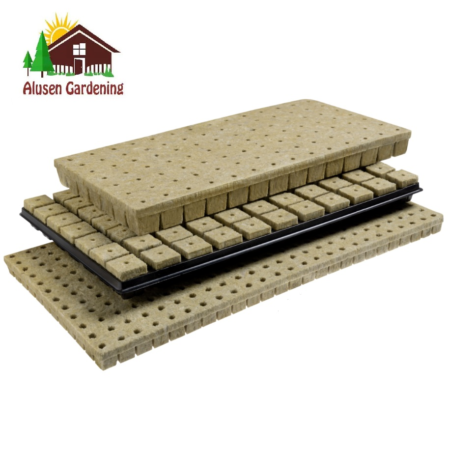 Cultivation of Soilless Agricultural Rock Wool Seedling Blocks with Thermal Insulation