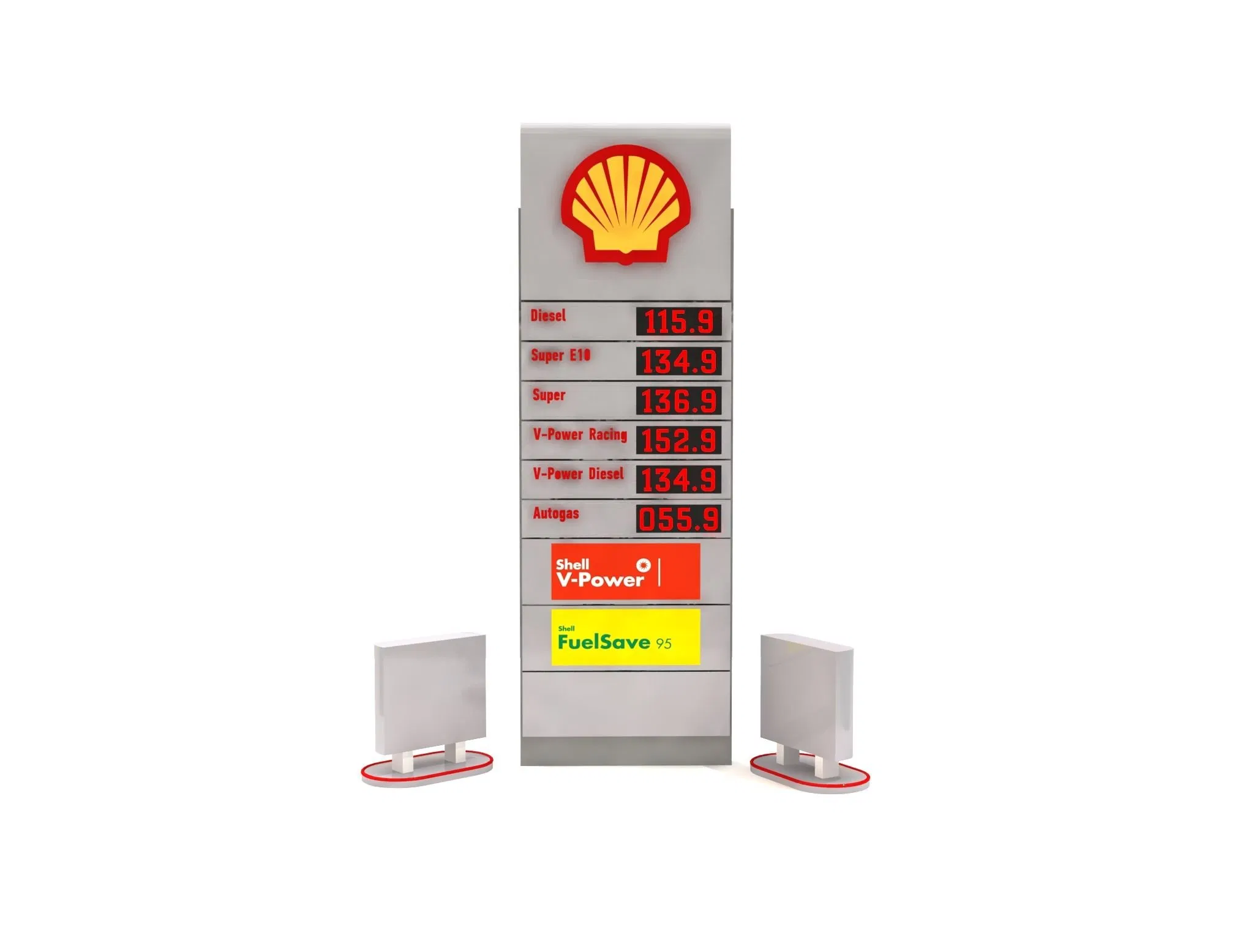 Big Canopy LED Price Tag Sign Equipment for Gas Station Outdoor Application