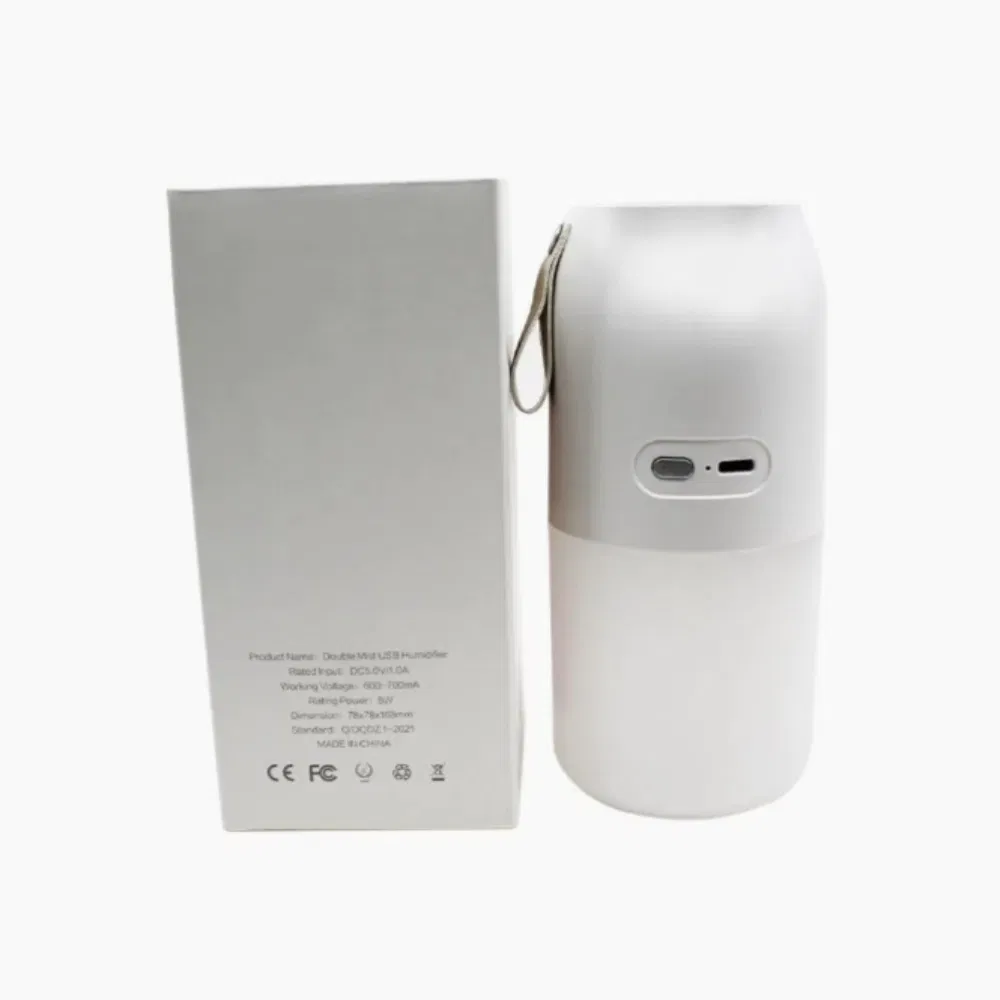 Double Mist USB Car Air Diffuser Battery Version 300ml Ultrasonic Home Humidifier