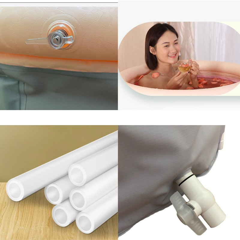 Переносная ванна 75x75 см, складная, с гидромассажем