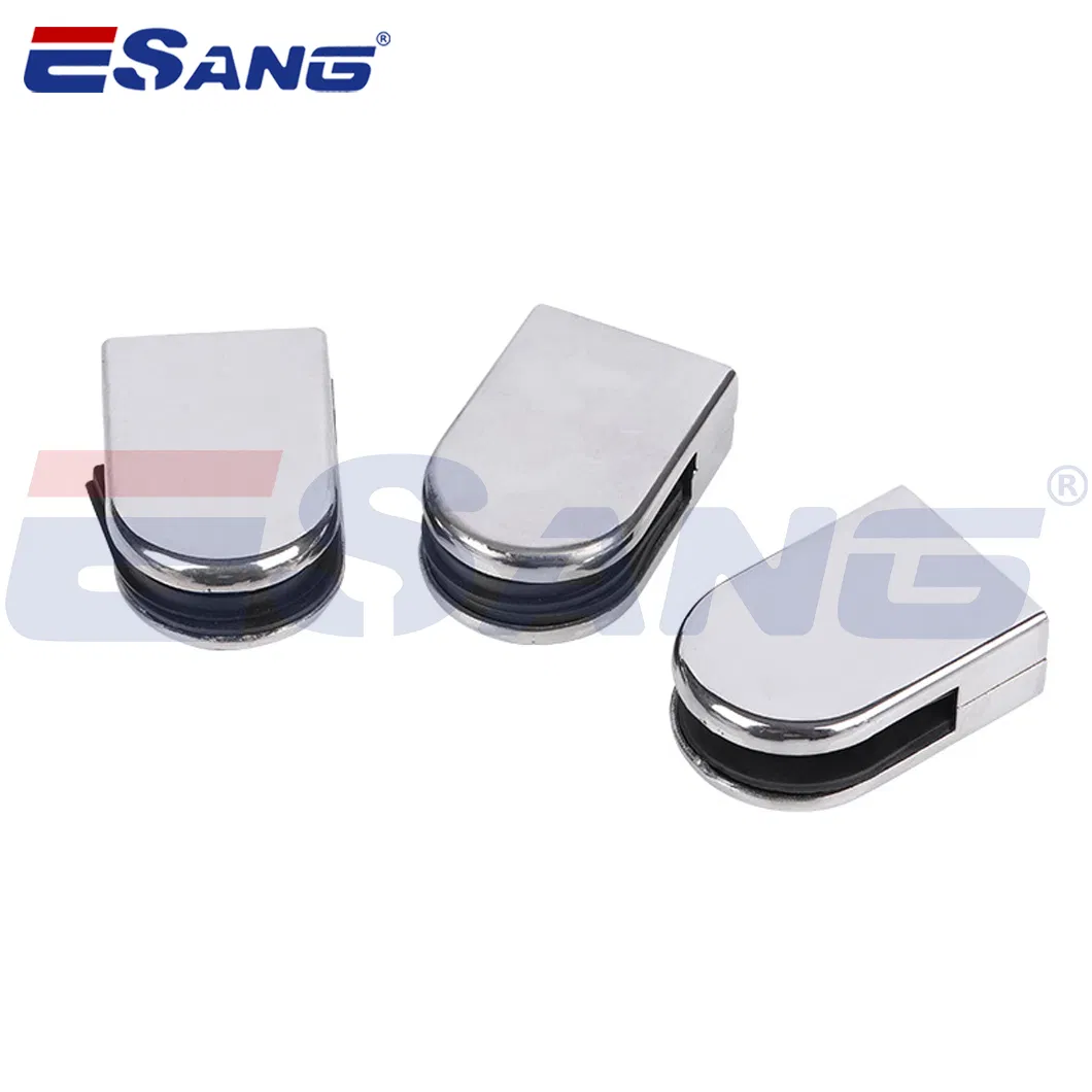Esang Subway Station Stair Handrail Brushed Stainless Steel Glass Clip Glass Clamp