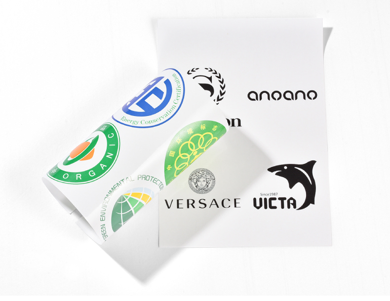 Polyester Glassine Rightint Carton Self Adhesive Vinyl Labels Transparent Pet