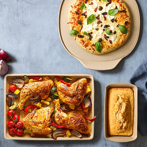 Durable Stoneware Baking Pan for Roasting Vegetables and More