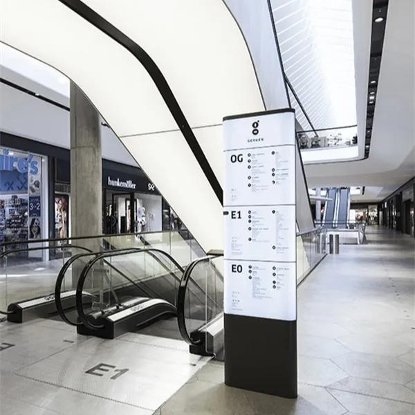 Outdoor Customized Shopping Mall Park Pylon Sign Freestanding LED Pylon Sign