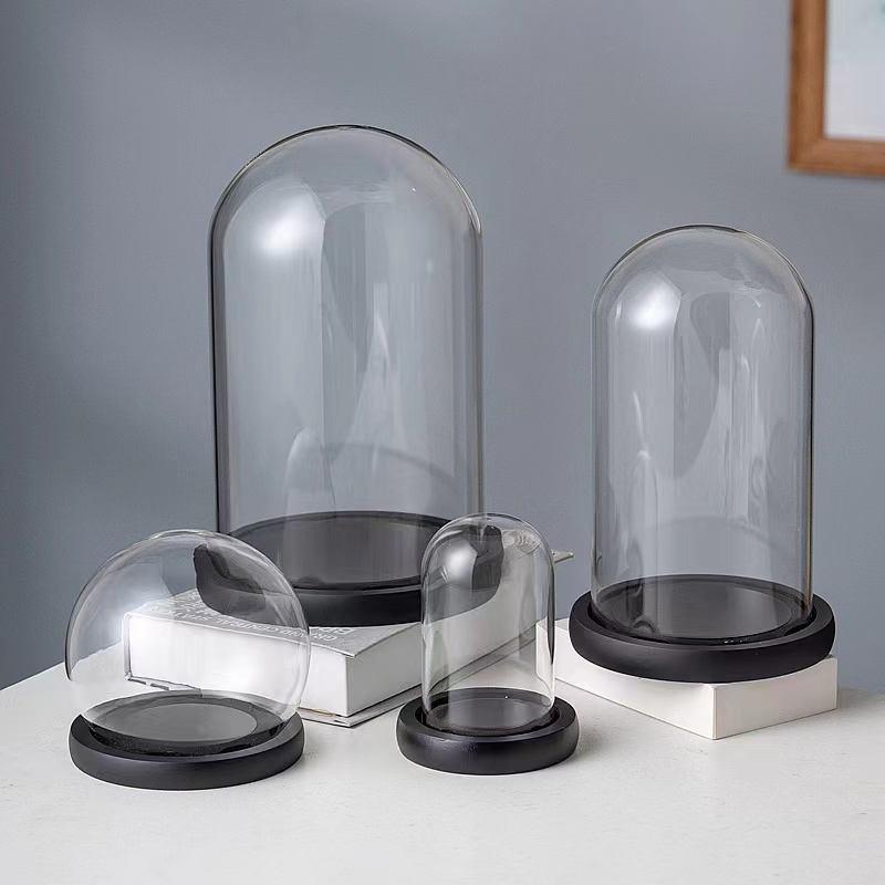 Exquisite Dustproof Glass Dome for Preserved Flower Showcases