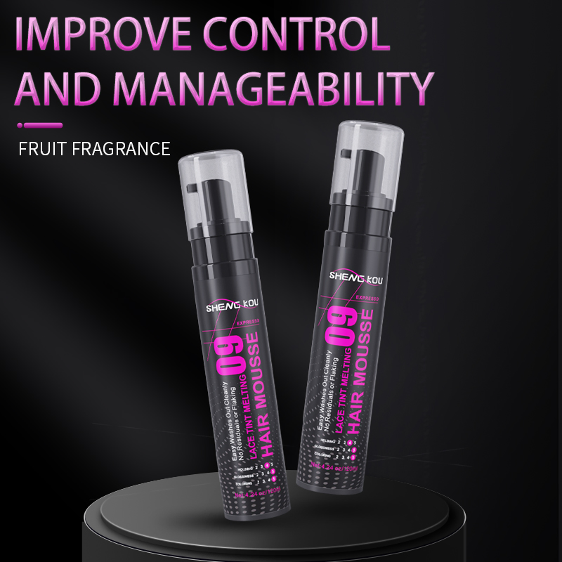 Custom Private Label Mous Mousse and Spray Foam Temporary Hair Color Dark Brown Lace Tint Hair Mousse