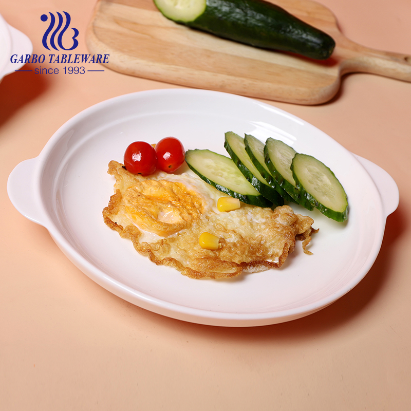 Hotel Use Wholesale Customized White Porcelain Ceramic Dinner Plate Bowl for Table Serving