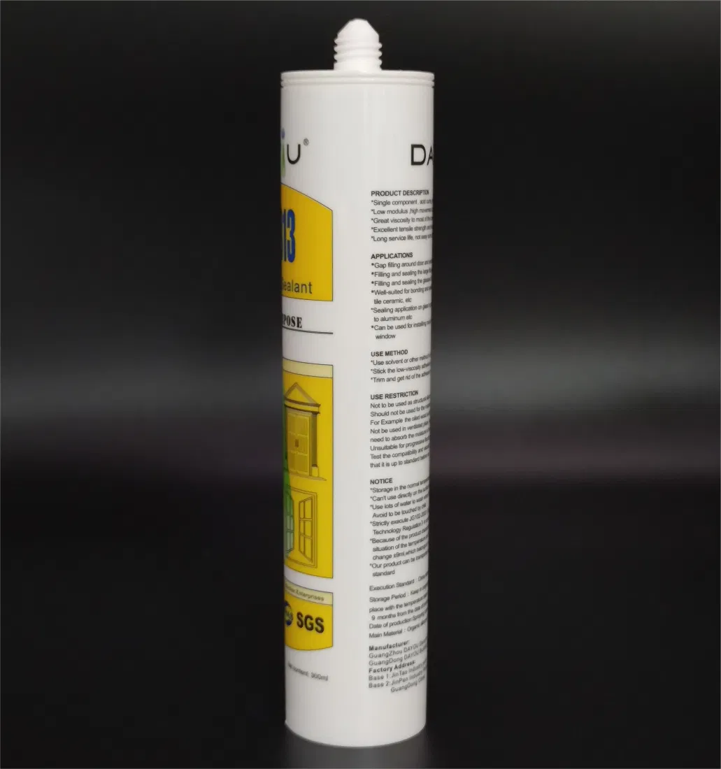 Room Temperature Cure Silicone Sealant for Door Window Frame Gap Filling Decoration