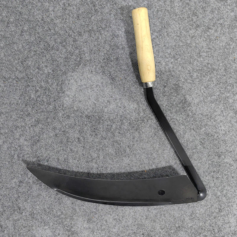 High Quality Grass Sickle Agriculture Harvest Hand Sickle Wood Handle Garden Tools for Weeding