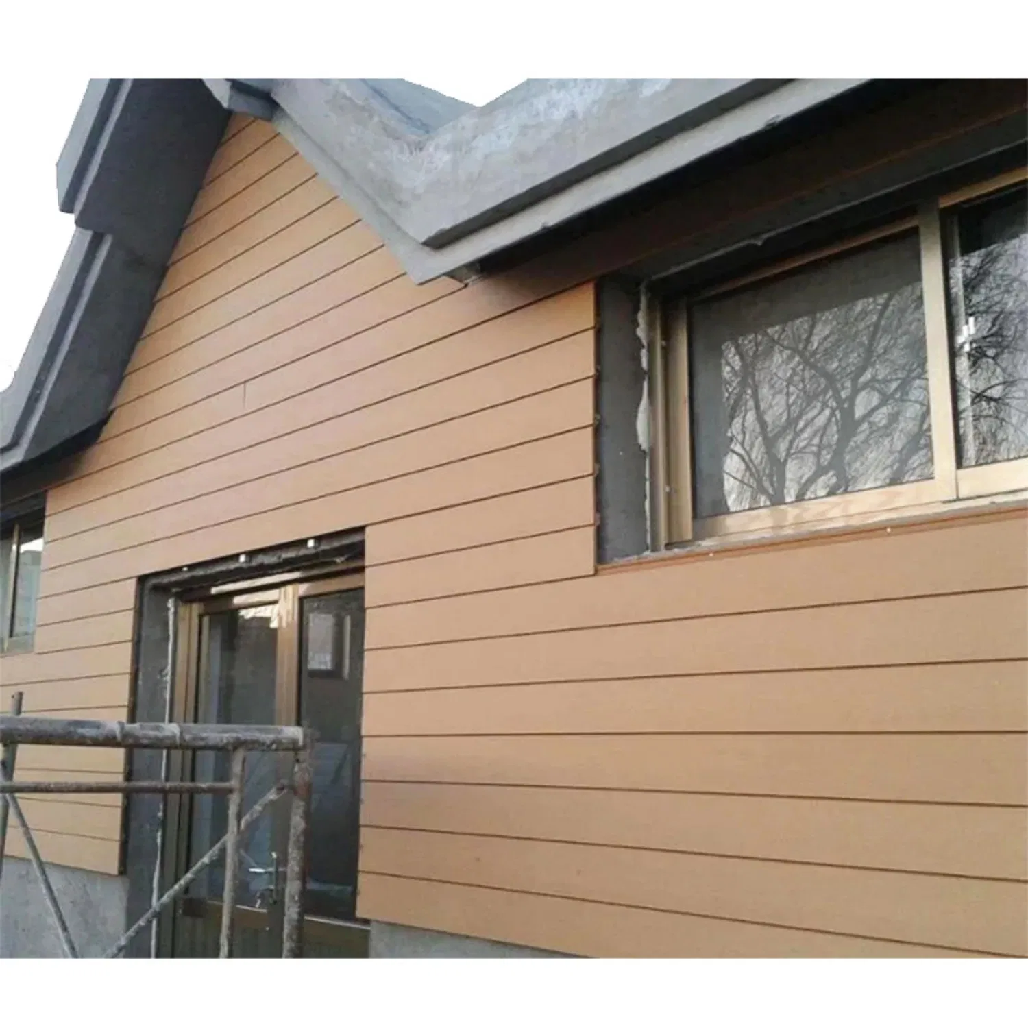 WPC Exterior Ceiling Tile House Restaurant Decoration Easy Install Baffle Suspended Ceiling