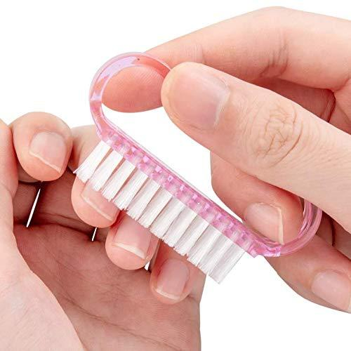 Wholesale Multi Color Mini Hand Fingernail Brush Cleaner Scrubbing Kit Pedicure Handle Grip Nail Brush for Toes and Nails Men Women